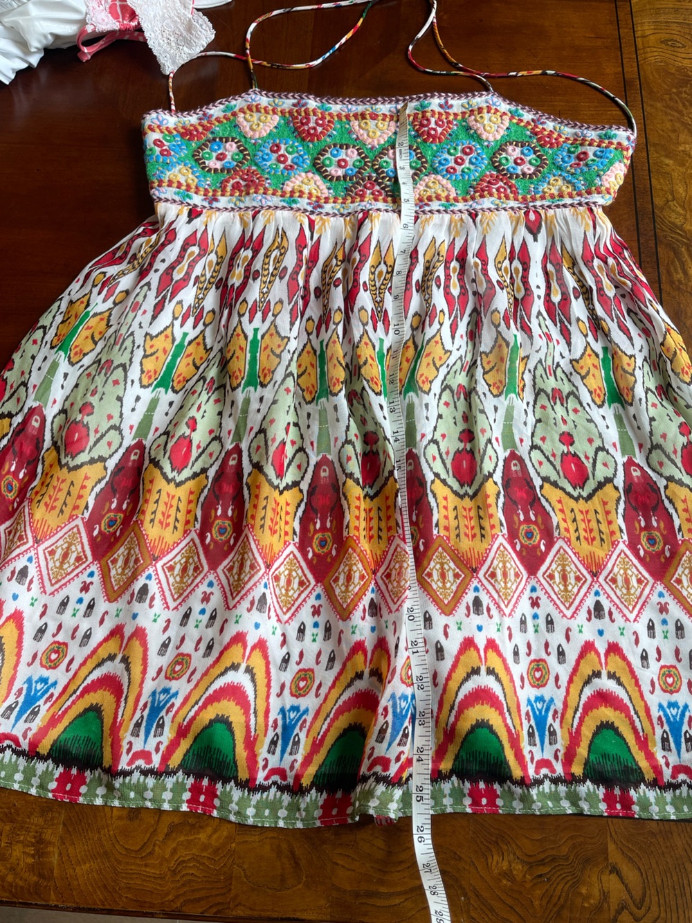 NWT Zara Colorful Bohemian Smocked Sundress with Straps size L